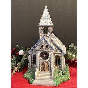 Partylite Olde World‎ Village 2 THE CHURCH P7321 Tealight House Christmas
